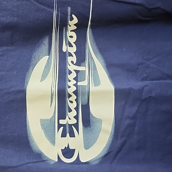 NWT Champion: "Glow-Speed" Print Logo Tee, Navy & Glow-in-the-Dark, Men's Large - Picture 2 of 7